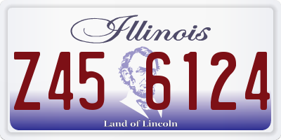 IL license plate Z456124