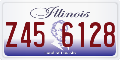 IL license plate Z456128