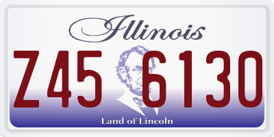 IL license plate Z456130