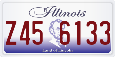 IL license plate Z456133