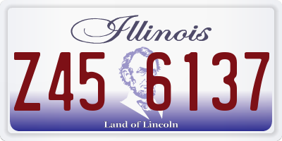 IL license plate Z456137