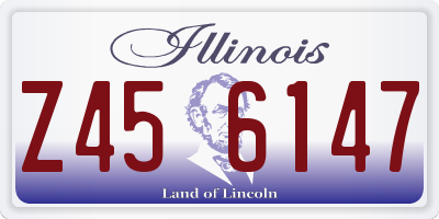 IL license plate Z456147