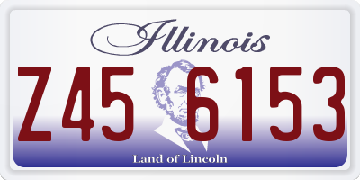 IL license plate Z456153