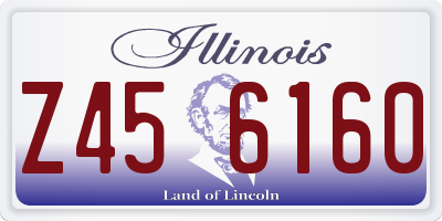 IL license plate Z456160