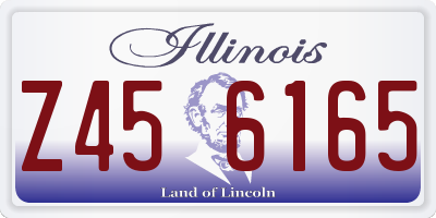 IL license plate Z456165