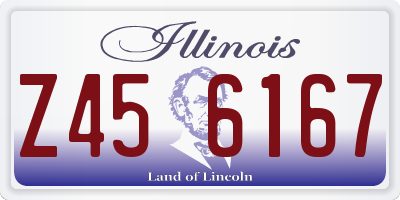 IL license plate Z456167