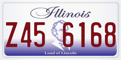 IL license plate Z456168