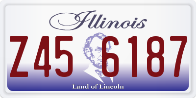 IL license plate Z456187