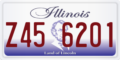 IL license plate Z456201