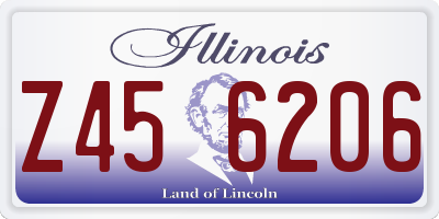 IL license plate Z456206