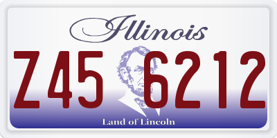 IL license plate Z456212