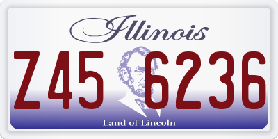 IL license plate Z456236