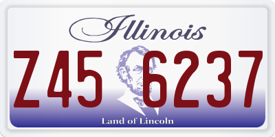 IL license plate Z456237