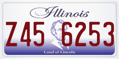 IL license plate Z456253