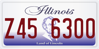 IL license plate Z456300