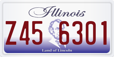 IL license plate Z456301