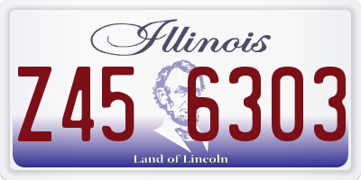 IL license plate Z456303