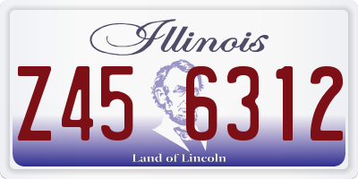IL license plate Z456312