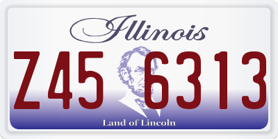 IL license plate Z456313