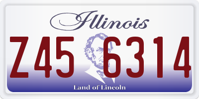 IL license plate Z456314