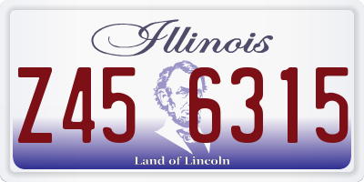 IL license plate Z456315