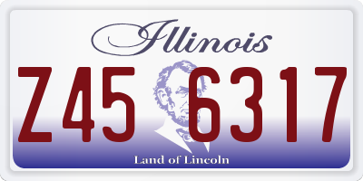 IL license plate Z456317