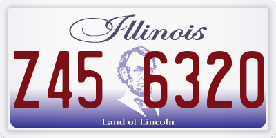 IL license plate Z456320