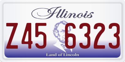 IL license plate Z456323