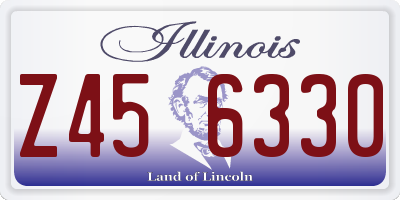 IL license plate Z456330