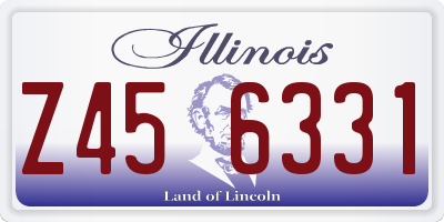 IL license plate Z456331