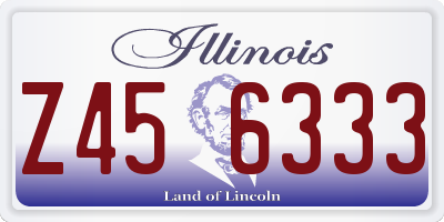 IL license plate Z456333