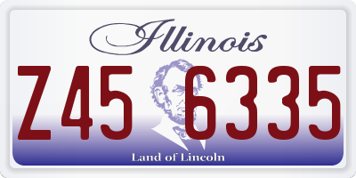 IL license plate Z456335