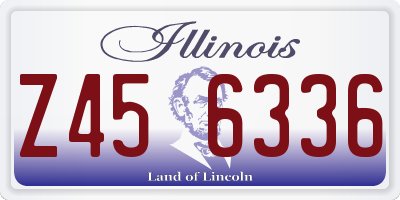 IL license plate Z456336