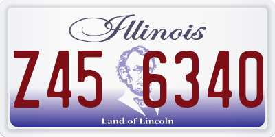 IL license plate Z456340