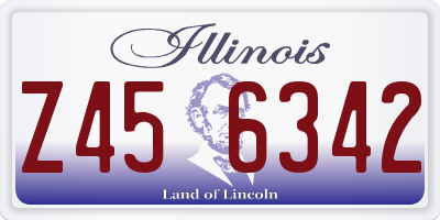 IL license plate Z456342