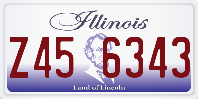 IL license plate Z456343