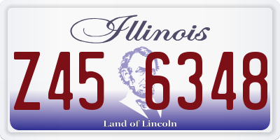 IL license plate Z456348