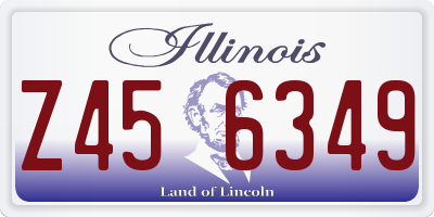 IL license plate Z456349