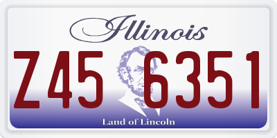 IL license plate Z456351