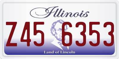 IL license plate Z456353