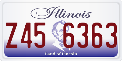 IL license plate Z456363