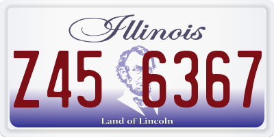IL license plate Z456367