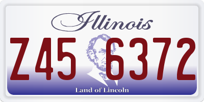 IL license plate Z456372