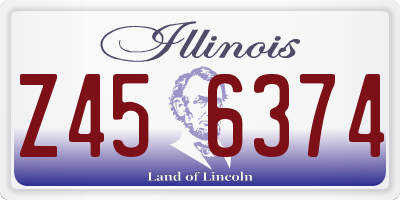 IL license plate Z456374