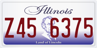 IL license plate Z456375