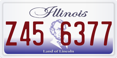 IL license plate Z456377