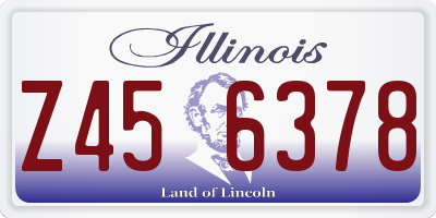 IL license plate Z456378