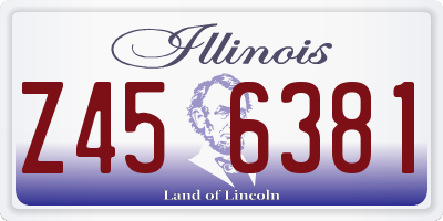 IL license plate Z456381