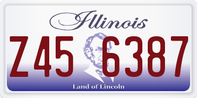 IL license plate Z456387