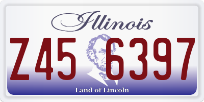 IL license plate Z456397